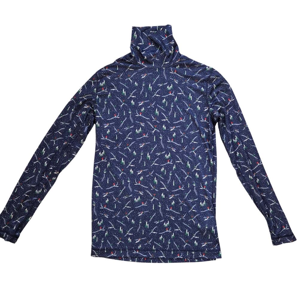 Lands' End Ski Theme Lightweight Turtleneck Small Outdoors Adventure Osprey